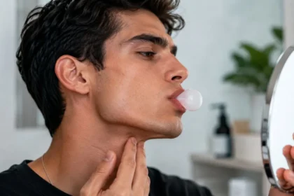 does chewing gum help jawline