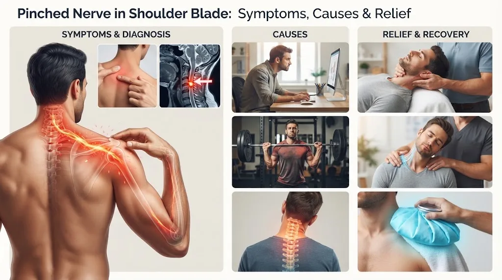 Pinched Nerve in Shoulder Blade Symptoms, Causes & Relief